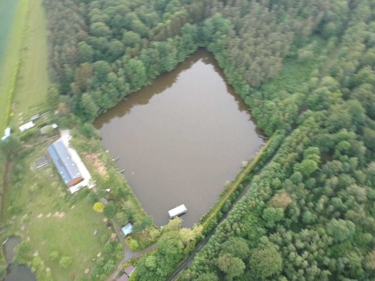 Florennes Gite Neuf 150 M2 Devant Un Grand Lac Prive De 2 Hectares Poissonneux Au Milieu Des Bois 외부 사진