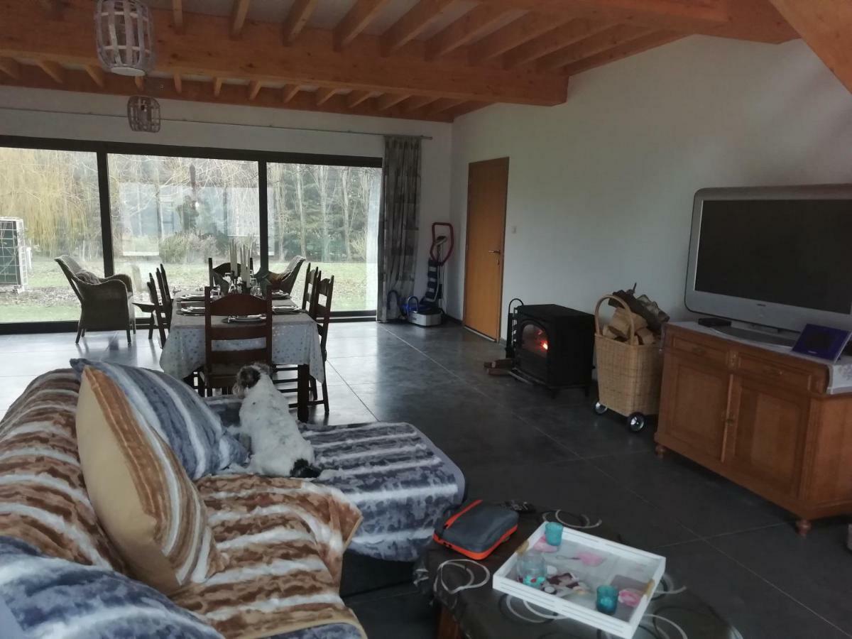 Florennes Gite Neuf 150 M2 Devant Un Grand Lac Prive De 2 Hectares Poissonneux Au Milieu Des Bois 외부 사진